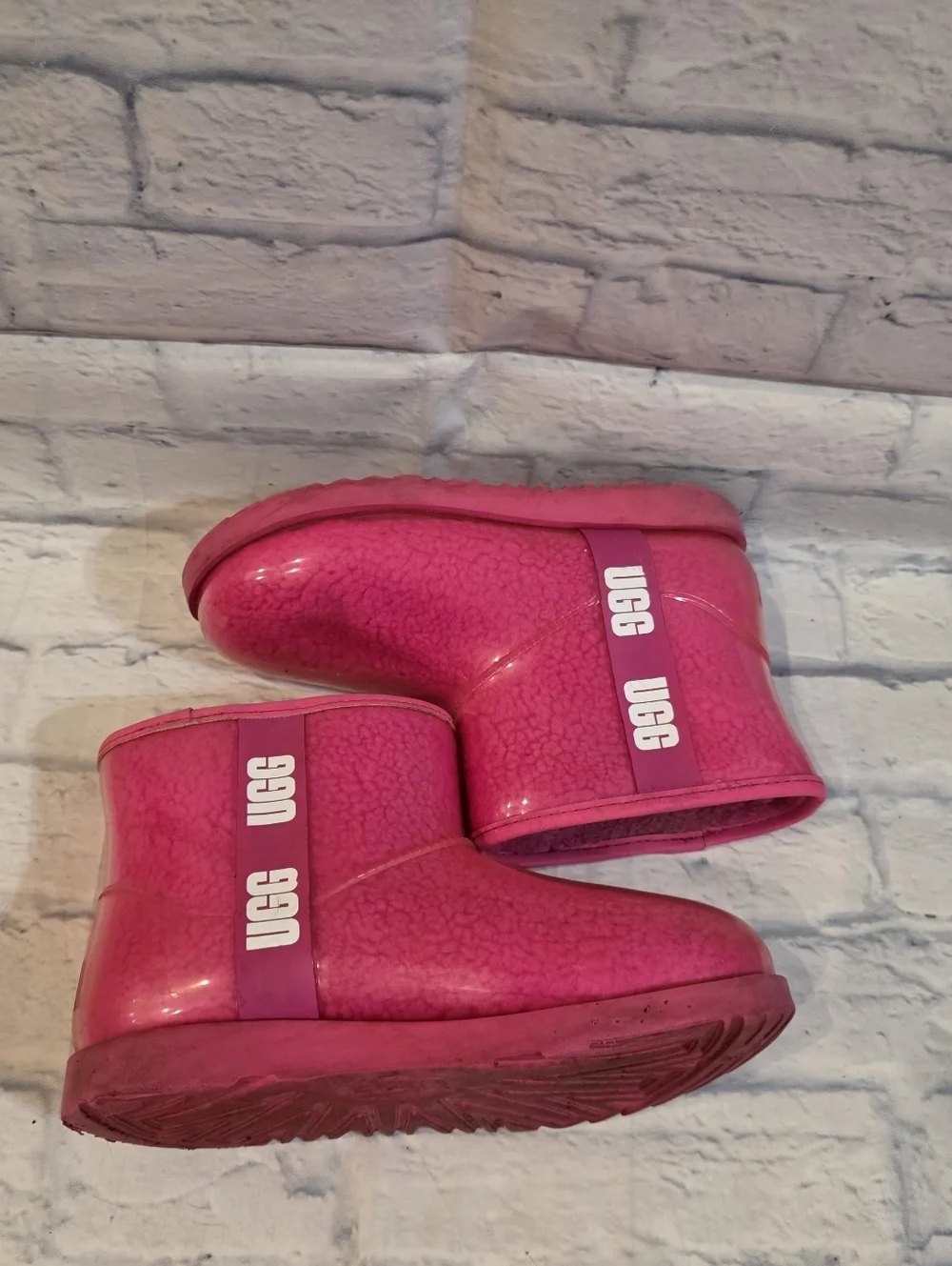 UGG Kids Pink Gloss Short Boots